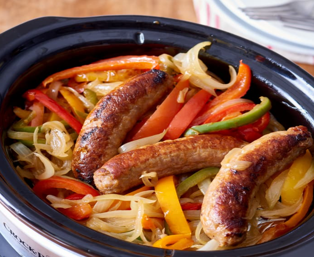 Recipe: Onion & Pepper Bratwurst Bake